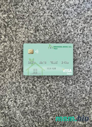 Togo Financial bank visa obciążyć card wygląd fotograficzny skan PSD + zdjęcie